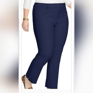 Talbots Curvy Stylish Blue Pants Trousers NWT Size 16